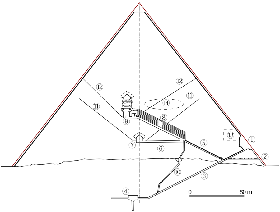 插图 30 胡夫金字塔的内部结构