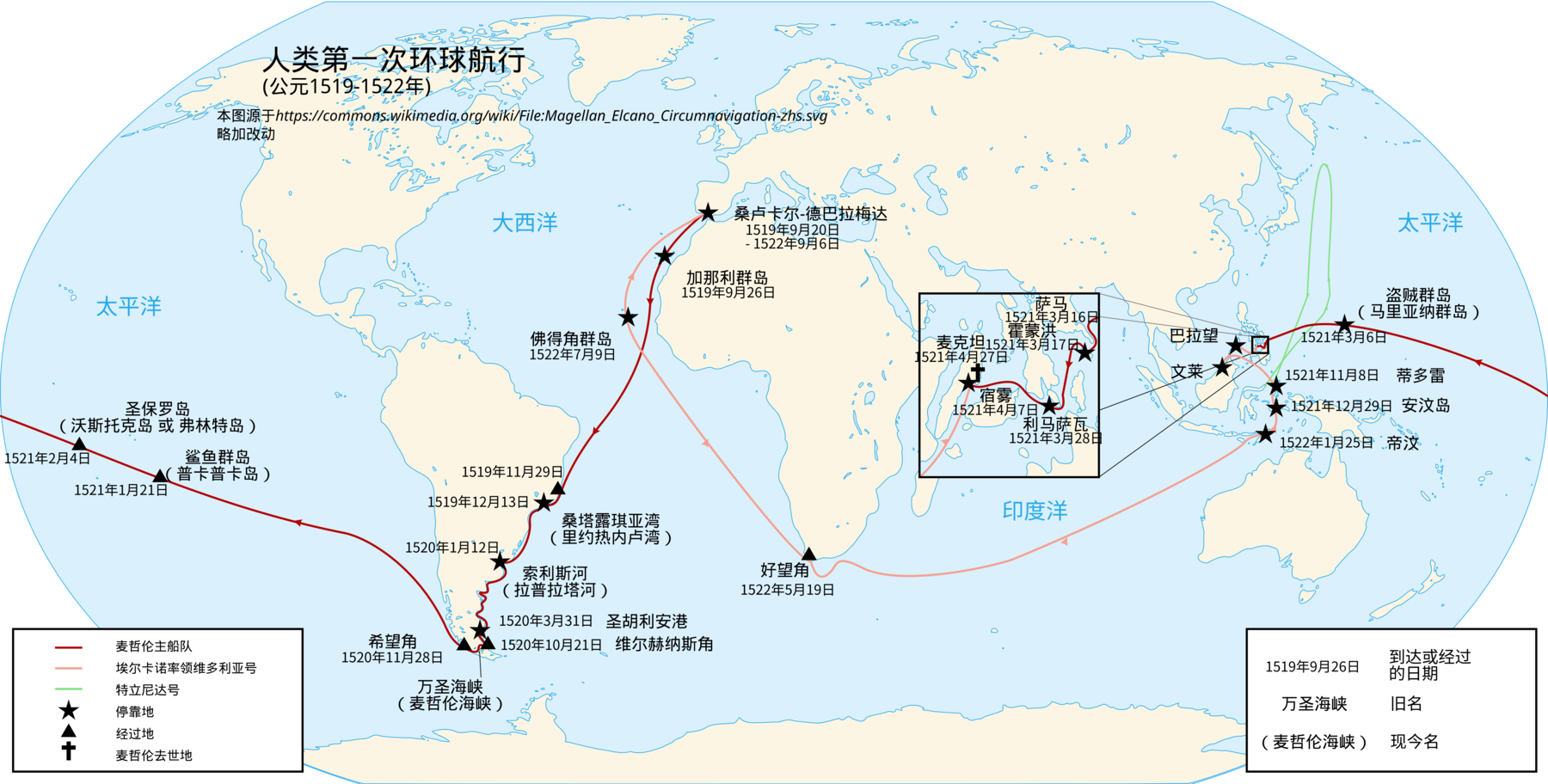 地图 28 人类第一次环球航行