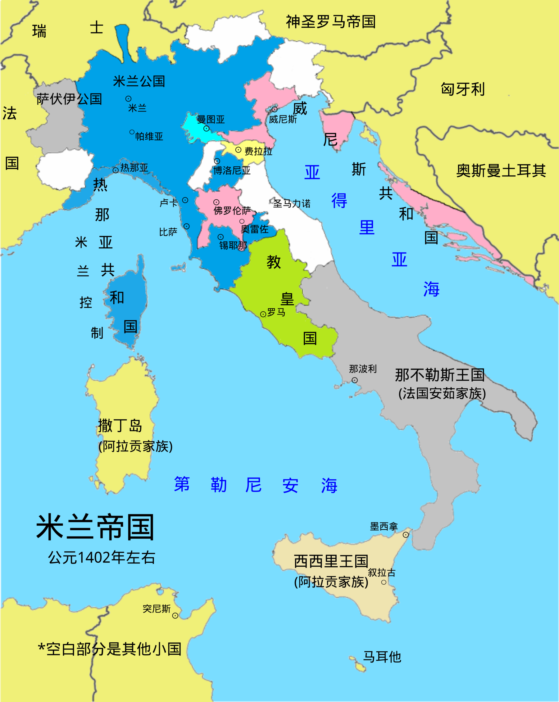 地图 3 米兰帝国